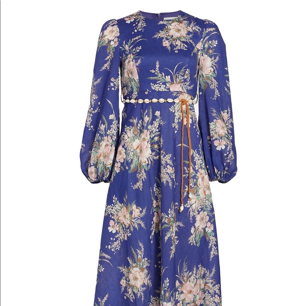 Zimmermann
Moonshine Belted Floral Midi-Dress